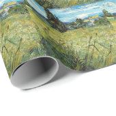 Green Wheat Field Vincent van Gogh Cadeaupapier (Rol Hoek)
