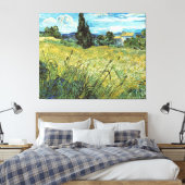Green Wheat Field Vincent van Gogh Canvas Afdruk (Insitu (Slaapkamer))