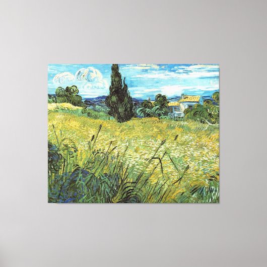 Green Wheat Field Vincent van Gogh Canvas Afdruk (Voorkant)