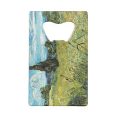 Green Wheat Field Vincent van Gogh Creditkaart Flessenopener (Achterkant)
