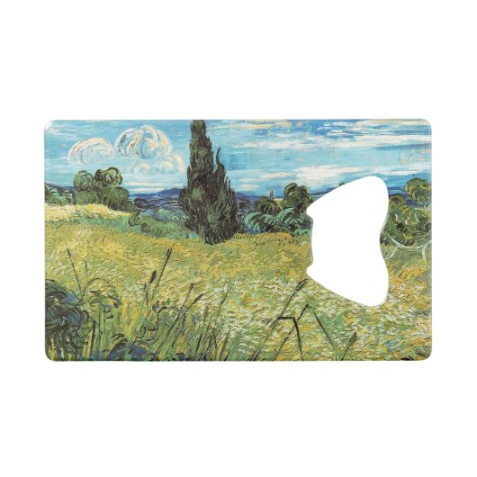 Green Wheat Field Vincent van Gogh Creditkaart Flessenopener (Voorkant (Horizontaal))