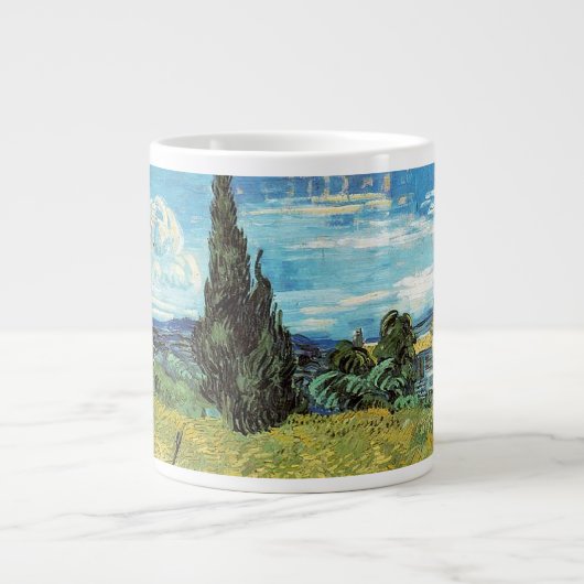 Green Wheat Field Vincent van Gogh Grote Koffiekop (Voorkant)