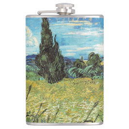 Green Wheat Field Vincent van Gogh Heupfles