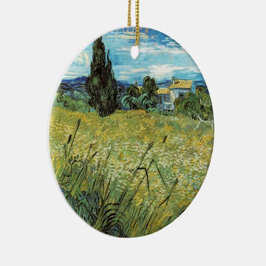 Green Wheat Field Vincent van Gogh Keramisch Ornament (Rechts)
