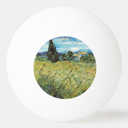 Green Wheat Field Vincent van Gogh Pingpongbal (Voorkant)