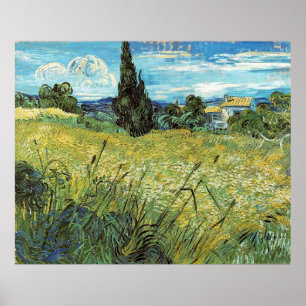 Green Wheat Field Vincent van Gogh Poster