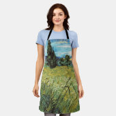 Green Wheat Field Vincent van Gogh Schort (Gedragen)