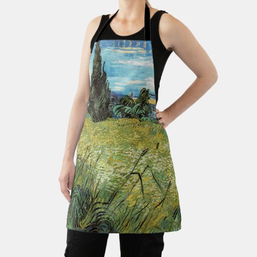 Green Wheat Field Vincent van Gogh Schort (Insitu)