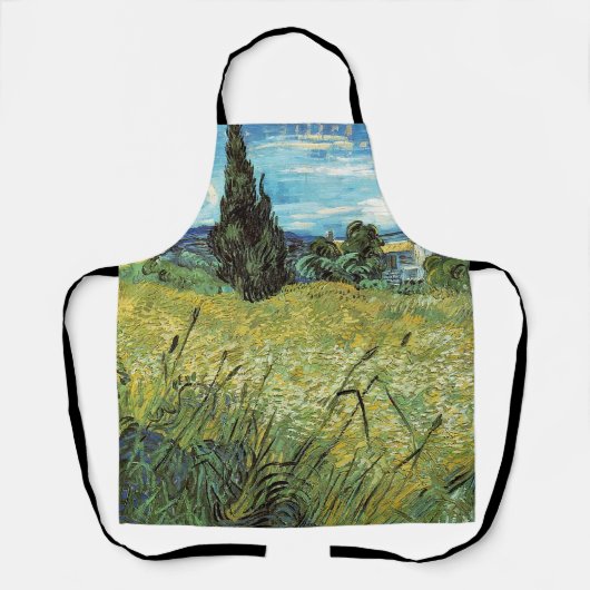 Green Wheat Field Vincent van Gogh Schort (Voorkant)