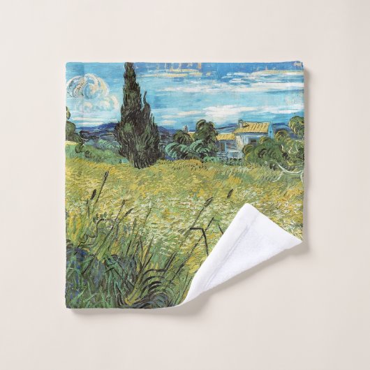 Green Wheat Field Vincent van Gogh Schort Washandje (Wasdoekje)