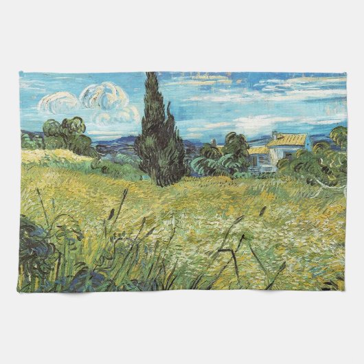 Green Wheat Field Vincent van Gogh Theedoek (Horizontaal)