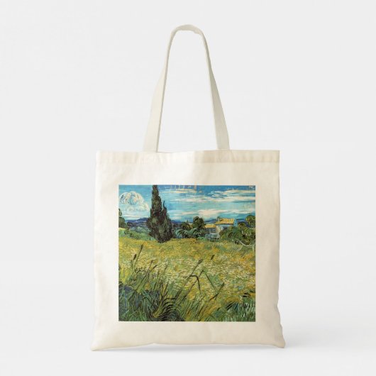 Green Wheat Field Vincent van Gogh Tote Bag (Achterkant)