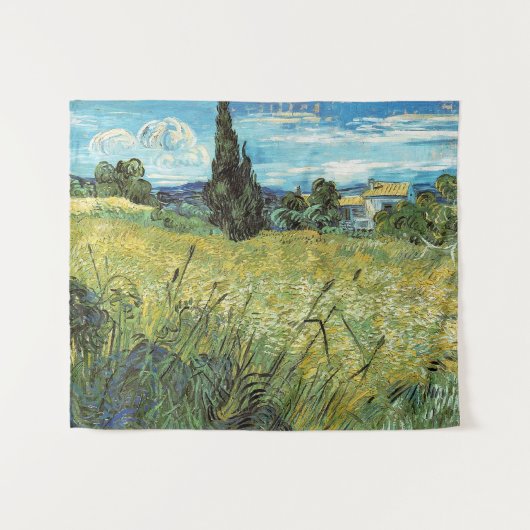 Green Wheat Field Vincent van Gogh Wandkleed (Voorkant (horizontaal))