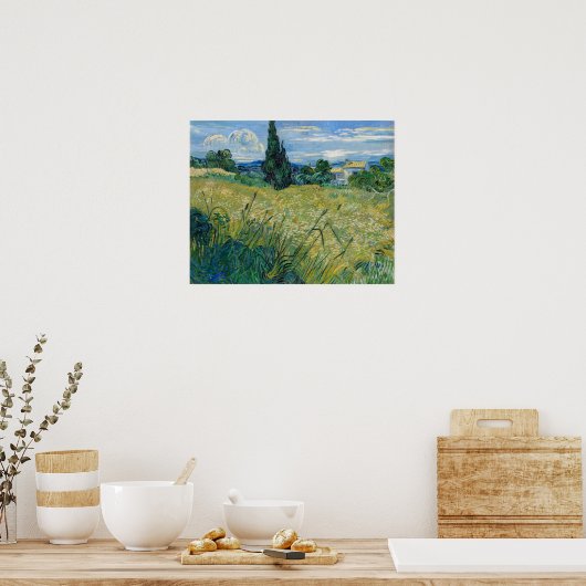 Green Wheat Field with Cypress 1889 by Vincent van Poster (Keuken)