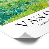 Green Wheat Fields, Auvers van Vincent van Gogh Poster (Hoek)