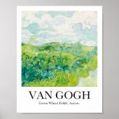 Green Wheat Fields, Auvers van Vincent van Gogh Poster (Voorkant)