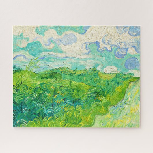 Green Wheat Fields Auvers Vincent van Gogh 1890 Legpuzzel (Horizontaal)