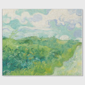 Green Wheat Fields Landscape Art Van Gogh Cadeaupapier (Vlak)