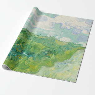 Green Wheat Fields Landscape Art Van Gogh Cadeaupapier
