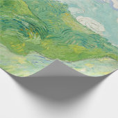 Green Wheat Fields Landscape Art Van Gogh Cadeaupapier (Hoek)
