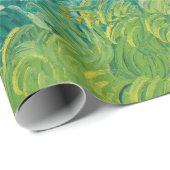 Green Wheat Fields Landscape Art Van Gogh Cadeaupapier (Rol Hoek)