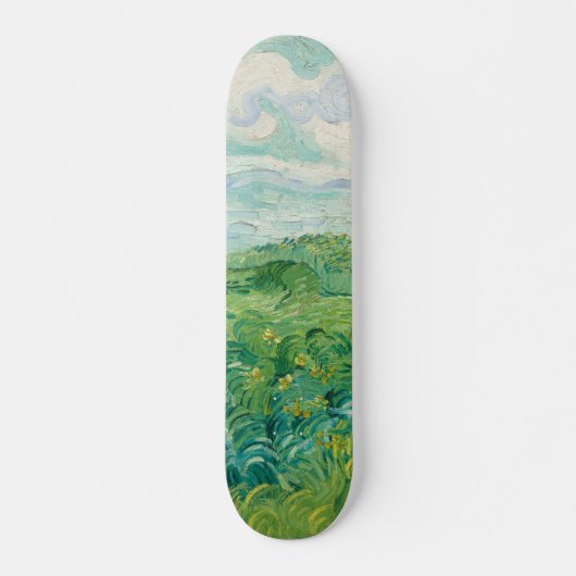 Green Wheat Fields Landscape Art Van Gogh Persoonlijk Skateboard (Voorkant)