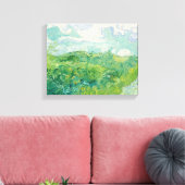 Green Wheat Fields Van Gogh  Art Canvas Afdruk (Insitu (Woonkamer))
