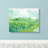 Green Wheat Fields Van Gogh  Art Canvas Afdruk (Insitu (Houten vloer))