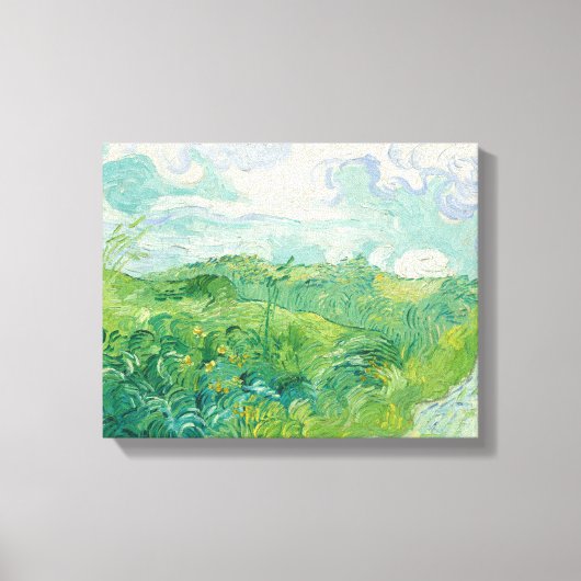 Green Wheat Fields Van Gogh  Art Canvas Afdruk (Voorkant)