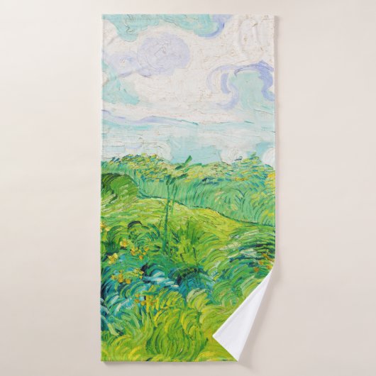 Green Wheat Fields, Van Gogh Badhanddoek (Badhanddoek)