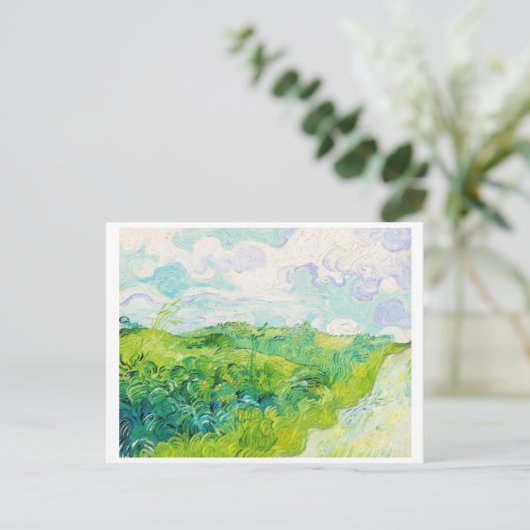Green Wheat Fields, Van Gogh Briefkaart (Staand voorkant)
