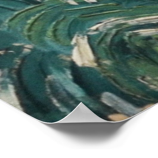 Green Wheat Fields - Van Gogh - c1889 Poster (Hoek)