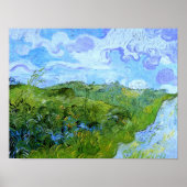 Green Wheat Fields Van Gogh Fine Art Poster (Voorkant)