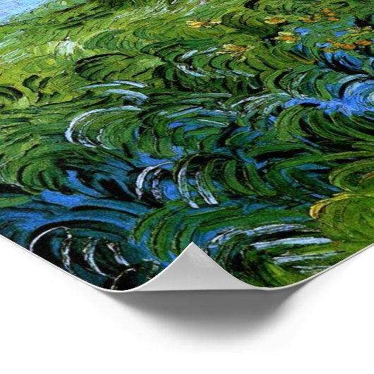 Green Wheat Fields Van Gogh Fine Art Poster (Hoek)