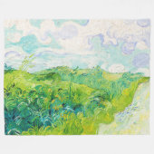 Green Wheat Fields, Van Gogh Fleece Deken (Voorkant (Horizontaal))
