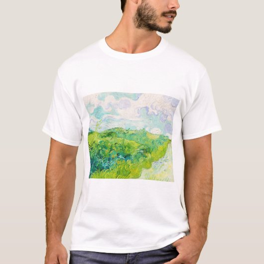 Green Wheat Fields, Van Gogh T-shirt (Voorkant)
