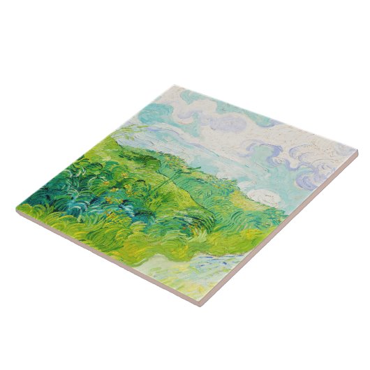 Green Wheat Fields, Van Gogh Tegeltje (Zijkant)