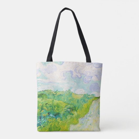 Green Wheat Fields, Van Gogh Tote Bag (Achterkant)