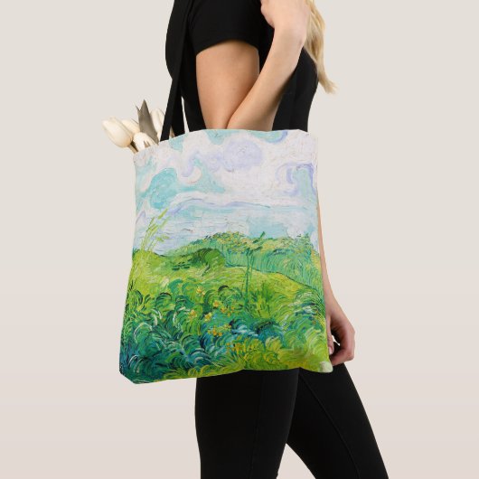 Green Wheat Fields, Van Gogh Tote Bag (Dichtbij)