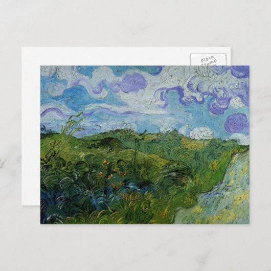 Green Wheat Fields van Vincent van Gogh Briefkaart (Voorkant / Achterkant)