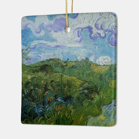 Green Wheat Fields van Vincent van Gogh Keramisch Ornament (Links)