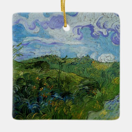 Green Wheat Fields van Vincent van Gogh Keramisch Ornament (Voorkant)