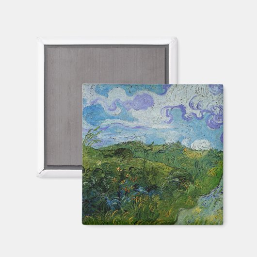 Green Wheat Fields van Vincent van Gogh Magneet (Voorkant / Achterkant)