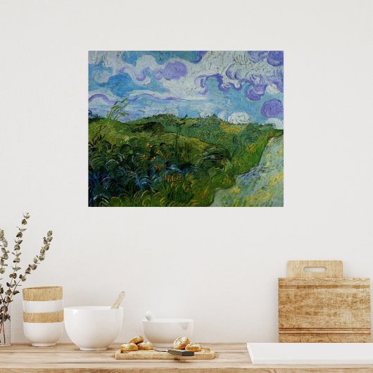 Green Wheat Fields van Vincent van Gogh Poster (Keuken)