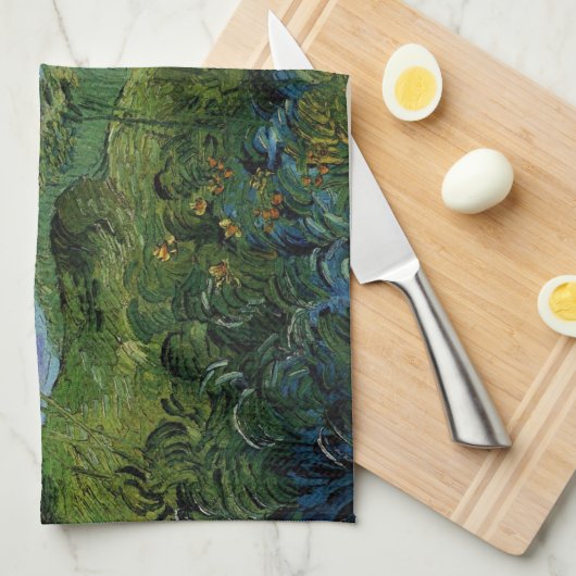 Green Wheat Fields van Vincent van Gogh Theedoek (Quarter Fold)