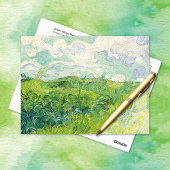 Green Wheat Fields Vincent van Gogh Briefkaart