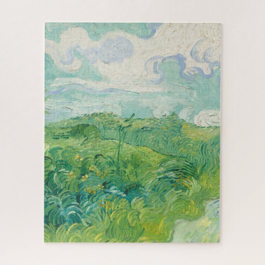 Green Wheat Fields Vincent Van Gogh fine art Legpuzzel (Verticaal)