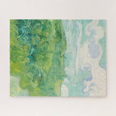 Green Wheat Fields Vincent Van Gogh fine art Legpuzzel (Horizontaal)