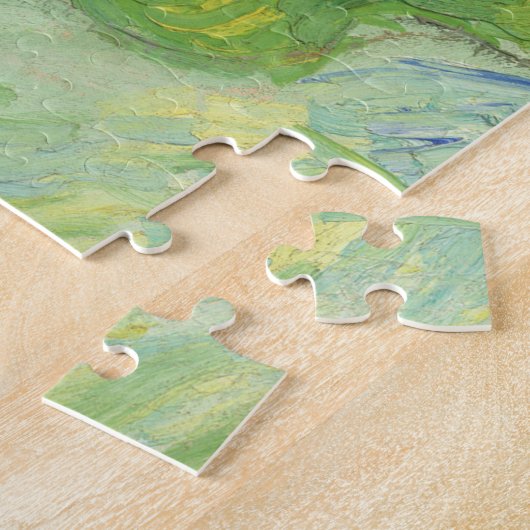 Green Wheat Fields Vincent Van Gogh fine art Legpuzzel (Zijkant)