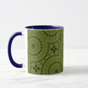 Green Wheel Mandala / Grünes Rad Mandala Mok